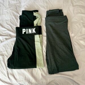 2 pairs PINK Victoria's Secret Leggings